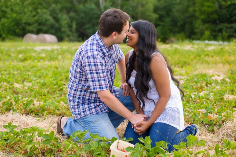 Strawberry field Engagement session