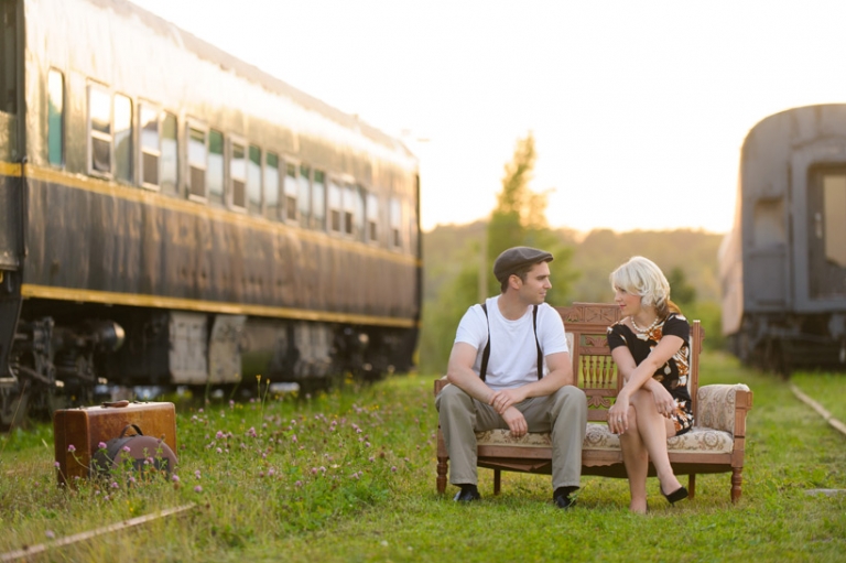 Vintage inspired engagement session Moncton