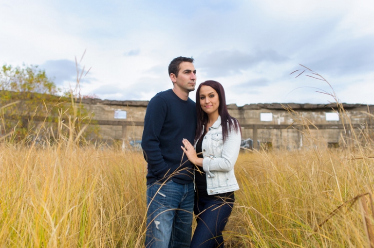 Couple in field and ruins in Moncton