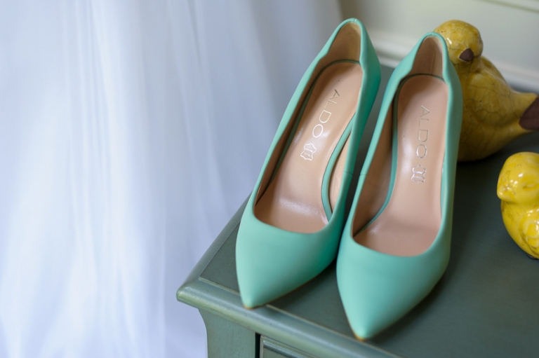 Mint wedding shoes