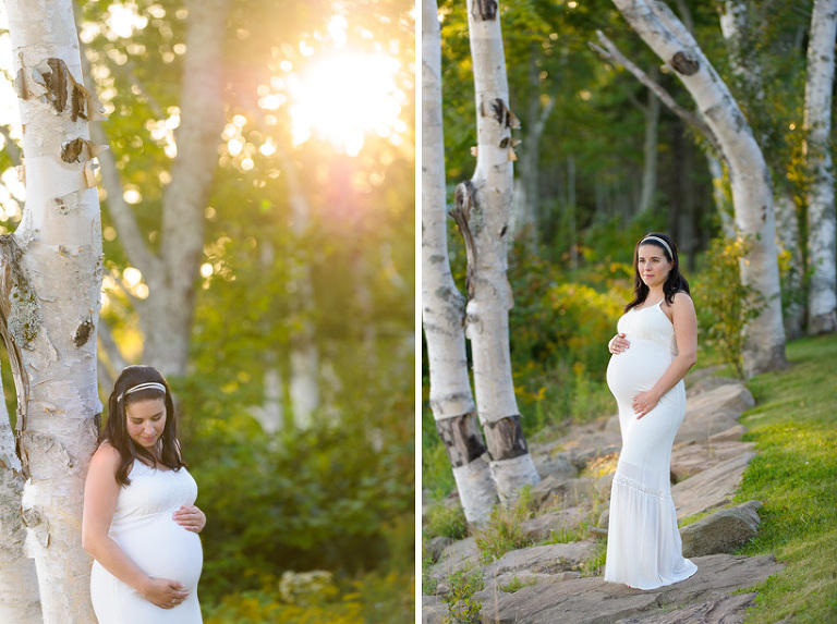 White dress maternity shoot