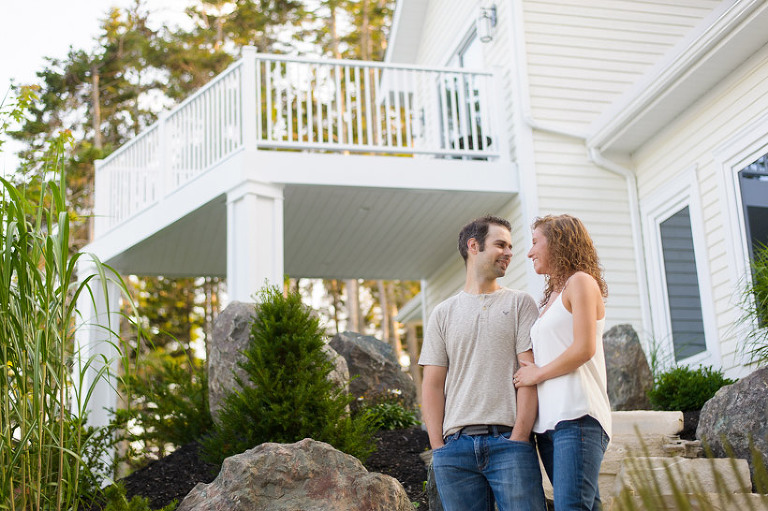 Seaside home engagement session