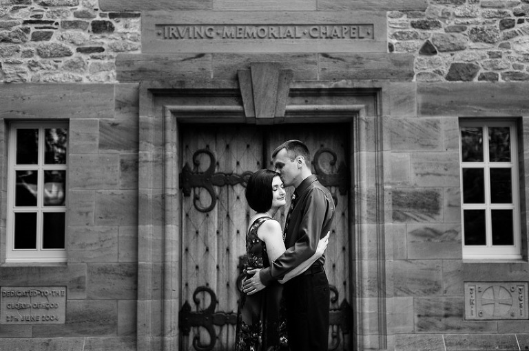 Church door engagement session