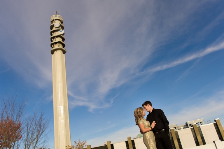 Moncton skyline engagement photos