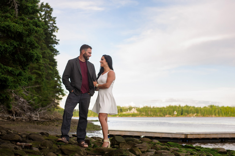 Beach side engagement session