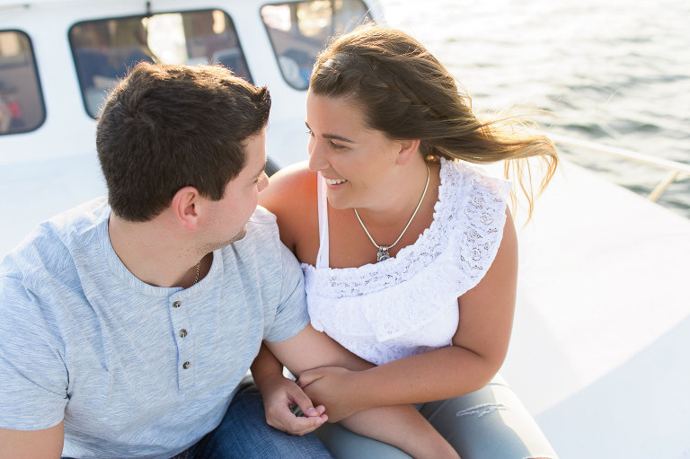 Engagement session on a boat