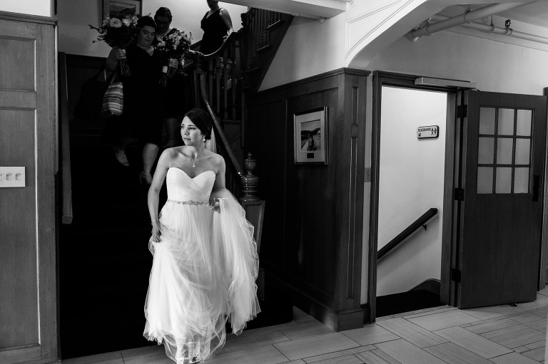 Bride in lobby of the Keltic Lodge