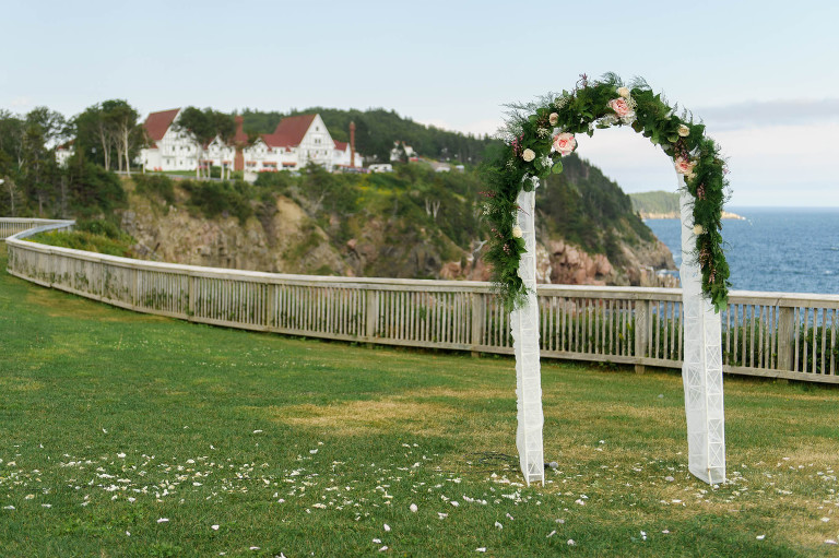 Cliff side wedding ceremony