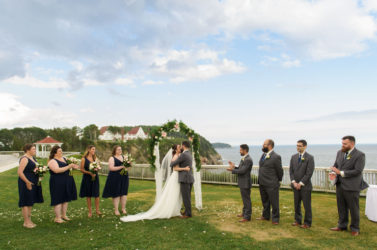 First Kiss - Cape Breton Wedding