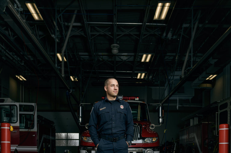 Environmental Portrait - Firefighter at station