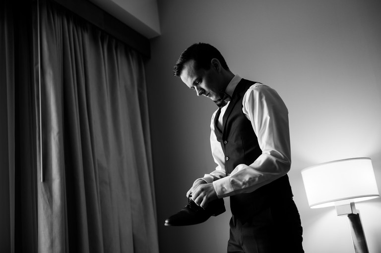Groom getting ready - Moncton Wedding photography