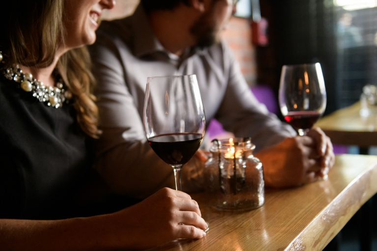 Wine engagement session